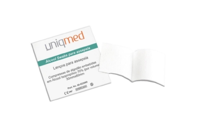 Lenço Umedecido Swabs Álcool Para Assepsia Medix 100un